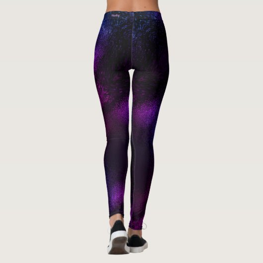 Lila Galaxy Ombre Leggings Waveline (Rückseite)