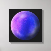 Lila Galaxy Orb - Vibrannende Lila Canvas Print Leinwanddruck (Vorderseite)