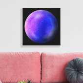 Lila Galaxy Orb - Vibrannende Lila Canvas Print Leinwanddruck (Insitu (Wohnzimmer))