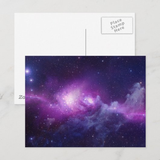 LILA GALAXY POSTKARTE (Vorne/Hinten)