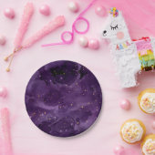 Lila Galaxy-Serien-Design 8 Pappteller (Party)