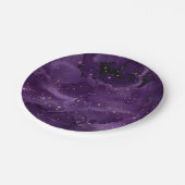 Lila Galaxy-Serien-Design 8 Pappteller (Schrägansicht)