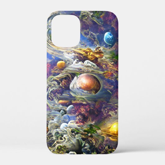 Lila Galaxy-Sonnensystem Case-Mate iPhone Hülle (Rückseite)