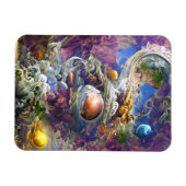 Lila Galaxy-Sonnensystem Magnet (Horizontal)