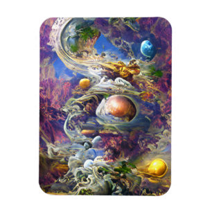 Lila Galaxy-Sonnensystem Magnet