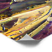 Lila Galaxy-Sonnensystem Poster (Ecke)