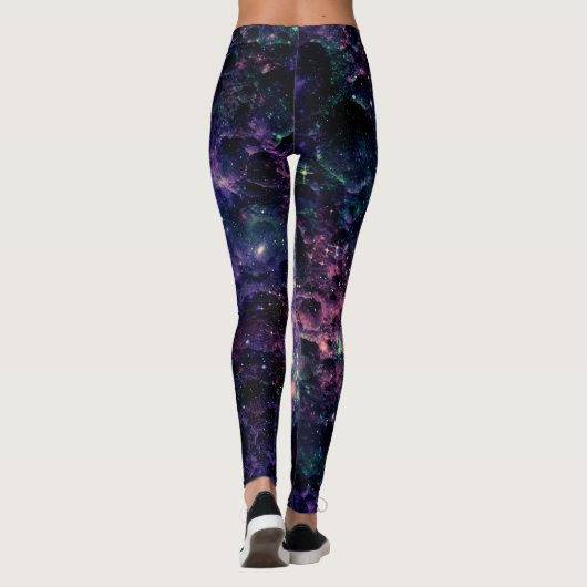 Lila Galaxy Space Rock Cool Leggings (Rückseite)