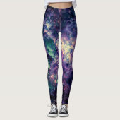 Lila Galaxy Space Rock Cool Leggings (Vorderseite)