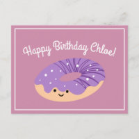 Lila Galaxy Streusel Donut Geburtstag