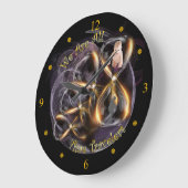 Lila Galaxy ~ We are All Time Traveller ~ Große Wanduhr (Winkel)