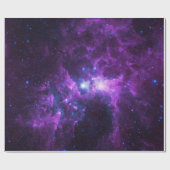 Lila Galaxy Wrapping Paper Geschenkpapier (Flach)