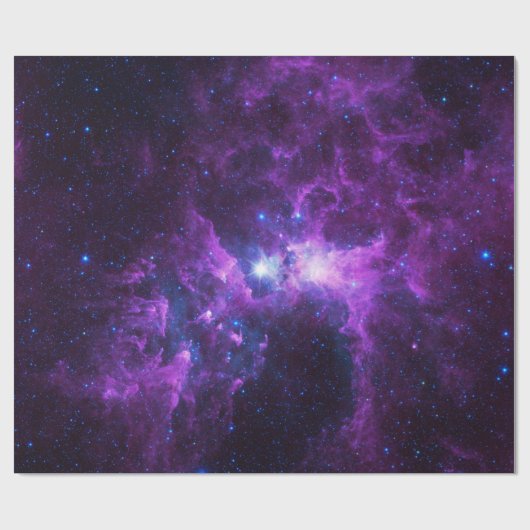 Lila Galaxy Wrapping Paper Geschenkpapier (Flach)