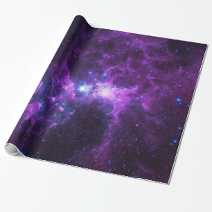 Lila Galaxy Wrapping Paper Geschenkpapier