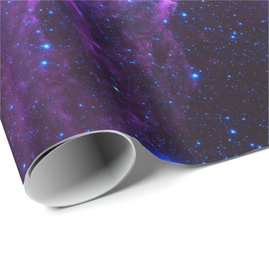 Lila Galaxy Wrapping Paper Geschenkpapier (Rolleneckpunkt)