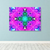 Lila Gaming Abstrakt Leinwanddruck (Insitu (Holzboden))