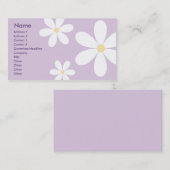 Lila Gänseblümchen - Geschäft Visitenkarte (Vorne/Hinten)