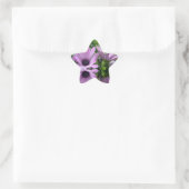 lila Gänseblümchen Stern-Aufkleber (Tasche)