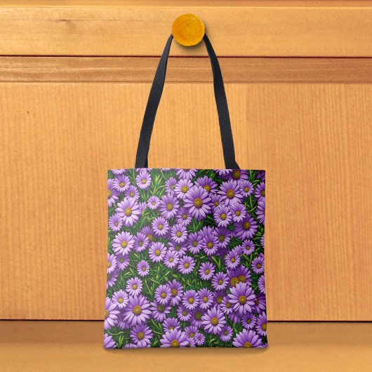 Lila Gänseblümchen-Tasche Tasche
