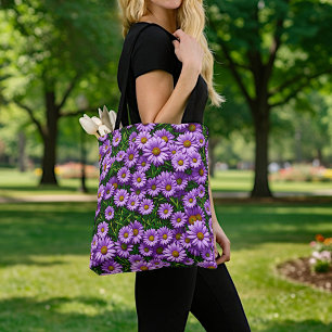 Lila Gänseblümchen-Tasche Tasche