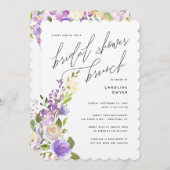 Lila Garden Floral Brautparty Brunch Einladung (Vorne/Hinten)