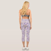 Lila Garden Muster Capri Leggins (Rückseite)