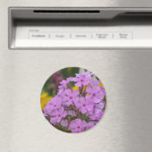 Lila Garden Phlox 3" Round Magnet (In Situ (Geschirrspüler))