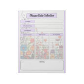 Lila Garten blühen - Sammlung von Krankheitsdaten Notizblock (Rotiert)