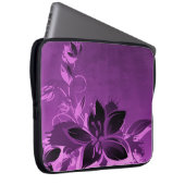 Lila Garten-Blumen Laptopschutzhülle (Vorne Rechts)
