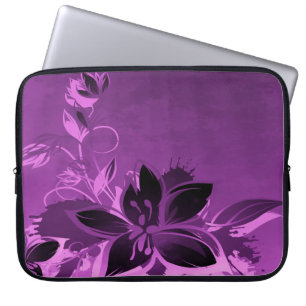 Lila Garten-Blumen Laptopschutzhülle