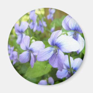 Lila Garten-Blumen Magnet