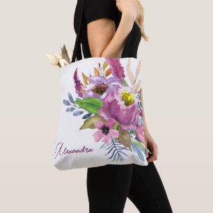 Lila Garten Floral Minimalist Hochzeitskleid  Tasche