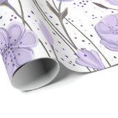 Lila Garten Geschenkpapier (Rolleneckpunkt)