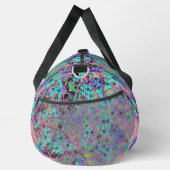 Lila Garten mit Psychedelic Aquamarine-Blume Duffle Bag (Rechts)