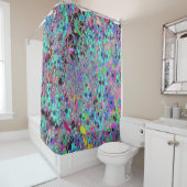 Lila Garten mit Psychedelic Aquamarine-Blume Duschvorhang (Beispiel)