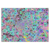 Lila Garten mit Psychedelic Aquamarine-Blume Tischdecke (Vorderseite (Horizontal))