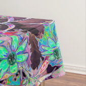 Lila Garten mit Psychedelic Aquamarine-Blume Tischdecke (Beispiel)