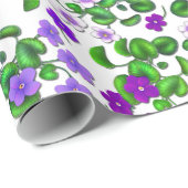 Lila Garten-Veilchen-Blumen-Verpackungs-Papier Geschenkpapier (Rolleneckpunkt)