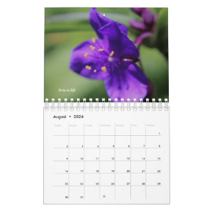 Lila Gartenblumen Kalender