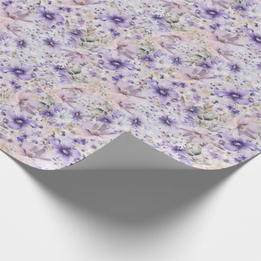 Lila-Gartenumhüllungspapier Geschenkpapier (Ecke)