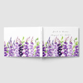 Lila Gästebuch für Hochzeiten (Voll)
