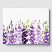 Lila Gästebuch für Hochzeiten (Rückseite)