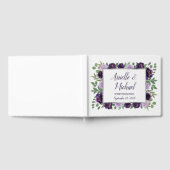 Lila Gästebuch für Silberfloralfarben (Voll)