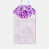 Lila Gastgeschenk Hochzeit-Markierung Geschenkanhänger (Rückseite)