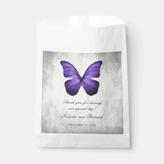 Lila Gastgeschenk Hochzeiten Geschenktütchen (Vorderseite)