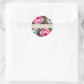 Lila Gastgeschenk mit hellen Wasserfarben Runder Aufkleber (Tasche)