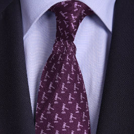 Lila Gavel Pattern Attorney Krawatte