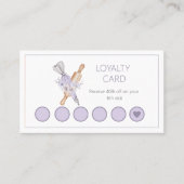 Lila Gebäck mit Wasserfarbe Treuekarte (Vorderseite)