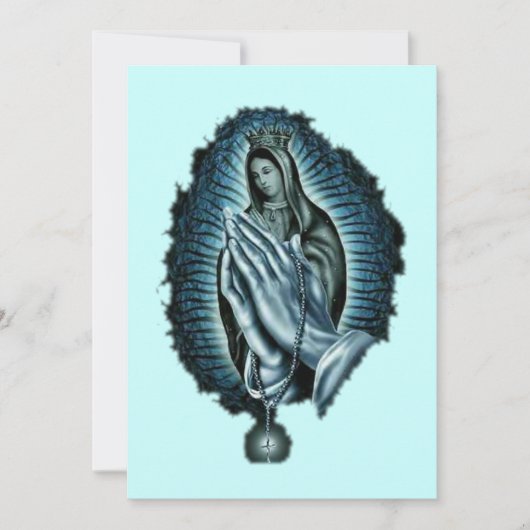 Lila Gebet Gesegnete Jungfrau Mary Einladung (Vorderseite)