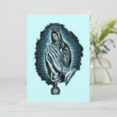 Lila Gebet Gesegnete Jungfrau Mary Einladung (Stehend Vorderseite)