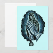 Lila Gebet Gesegnete Jungfrau Mary Einladung (Vorne/Hinten)